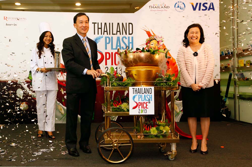 ททท. จับมือพันธมิตร วีซ่า กลุ่มโรงแรมระดับ 5 ดาว เปิดตัวโครงการ Thailand Splash & Spice 2013 เพื่อให้เกิดการสร้างรายได้ และการหมุนเวียนของเม็ดเงิน